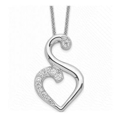 Sterling Silver CZ Journey Friendship Necklace