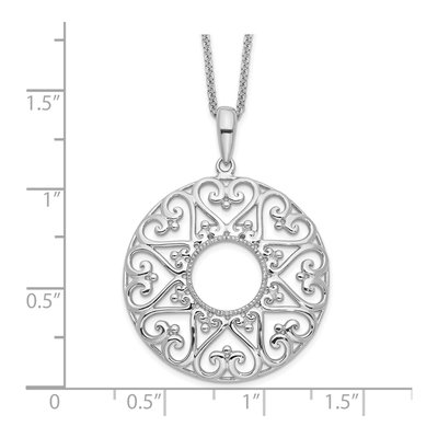 Sterling Silver Family Heart Strings Necklace – view 3