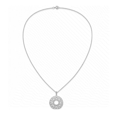 Sterling Silver Family Heart Strings Necklace – view 6