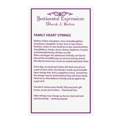 Sterling Silver Family Heart Strings Necklace – view 7