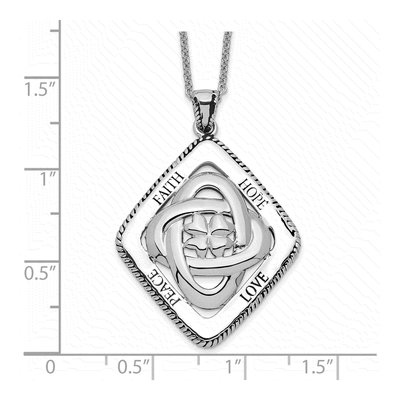 Sterling Silver Family Blessings Pendant Necklace – view 3
