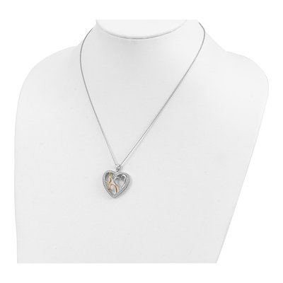 Sterling Silver CZ Heart Necklace – view 6