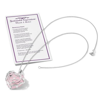 Sterling Silver Quartz Heart Pendant Necklace – view 7