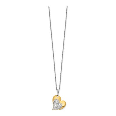 Gold-Plated Sterling Silver CZ Blessed Beyond Measure Pendant Necklace – view 2