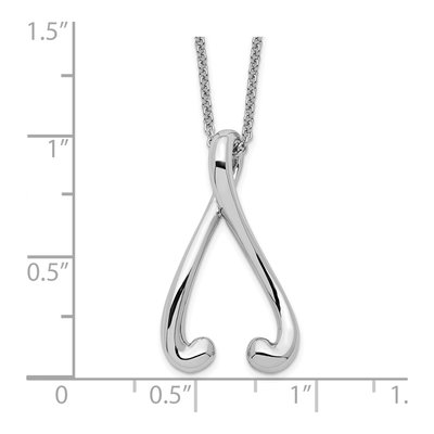 Sterling Silver 'i Wish You Best' Pendant Necklace – view 3