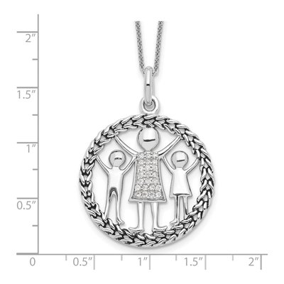 Sterling Silver 'knitted Together by Love' Pendant Necklace – view 3