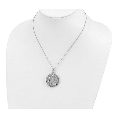 Sterling Silver 'knitted Together by Love' Pendant Necklace – view 5