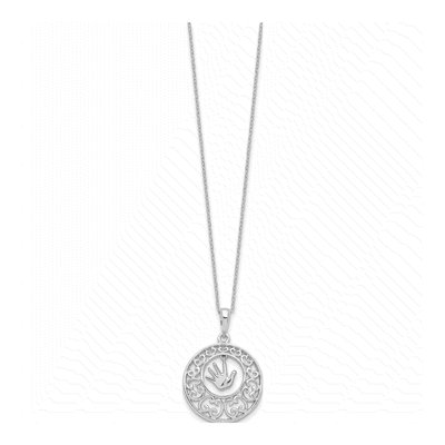Sterling Silver Antiqued Children Pendant Necklace – view 2