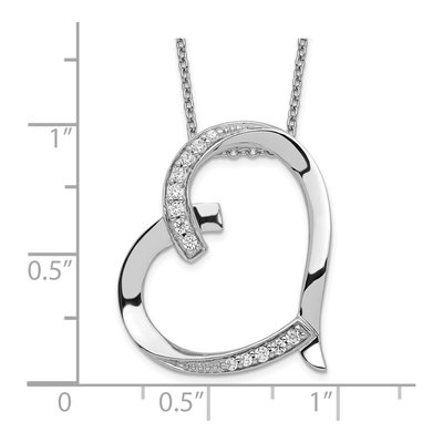 Sterling Silver CZ 'love You Mom' Pendant Necklace – view 4
