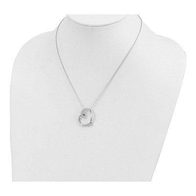 Sterling Silver CZ 'love You Mom' Pendant Necklace – view 6