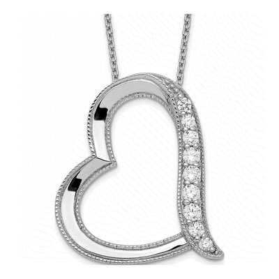 Sterling Silver CZ Daughter-In-Law Pendant Necklace