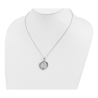 Sterling Silver Diamond Lucky Me You Pendant Necklace – view 5