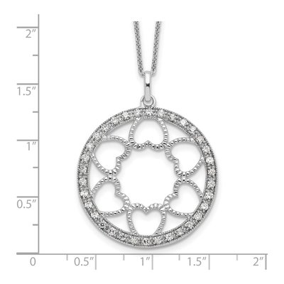 Sterling Silver CZ 'fullness of Blessings' Necklace – view 3