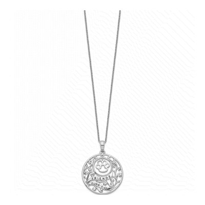 Sterling Silver Antiqued Dog Pendant Necklace – view 2
