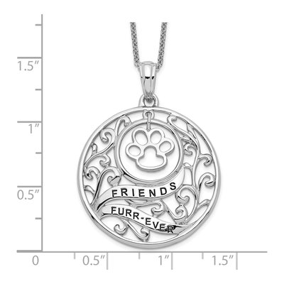 Sterling Silver Antiqued Dog Pendant Necklace – view 3