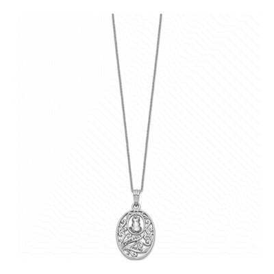 Sterling Silver Antiqued Cat Pendant Necklace – view 2