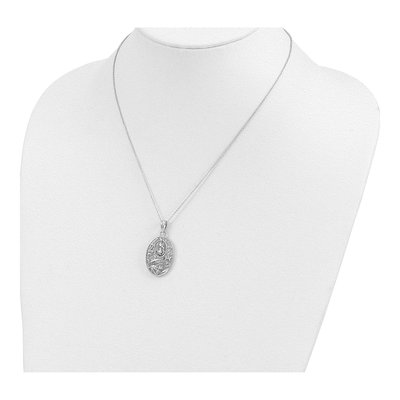 Sterling Silver Antiqued Cat Pendant Necklace – view 5