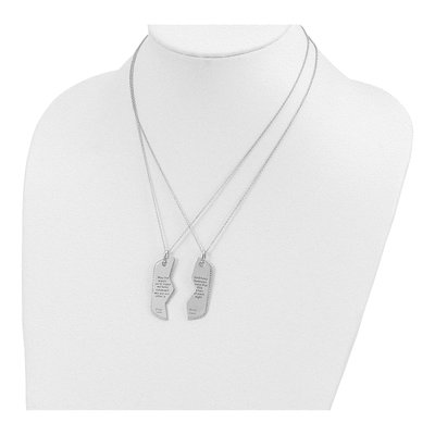 Sterling Silver Dog Tag Set for Two Pendant Necklace – view 5