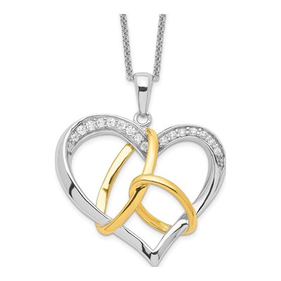 Gold-Plated Sterling Silver CZ To Have Hold Necklace