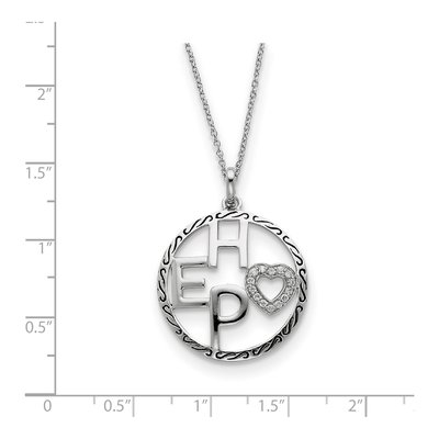 Sterling Silver CZ Hope Necklace – view 2