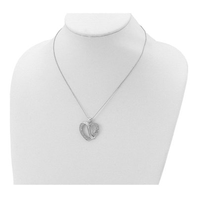 Sterling Silver CZ Forever Grateful Pendant Necklace – view 5