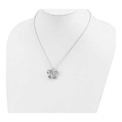 Sterling Silver CZ Angel of Courage Necklace – view 5