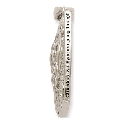 Sterling Silver 'i Care About You' Pendant Necklace – view 2