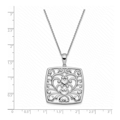 Sterling Silver 'i Care About You' Pendant Necklace – view 4