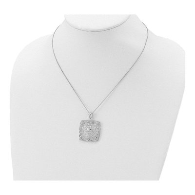 Sterling Silver 'i Care About You' Pendant Necklace – view 5