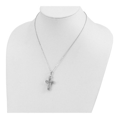 Sterling Silver Cross Ash Holder Pendant Necklace – view 5