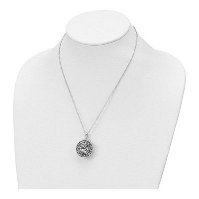 Sterling Silver Paw Print Ash Holder Pendant Necklace – view 3