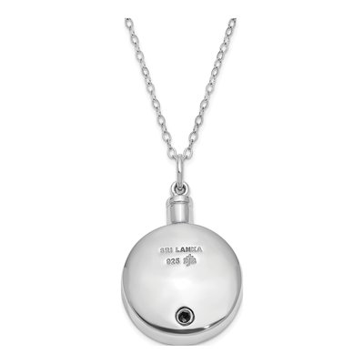 Sterling Silver Paw Print Ash Holder Pendant Necklace – view 7