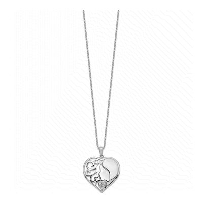 Sterling Silver CZ My Daughter Heart's Treasure Necklace – view 2