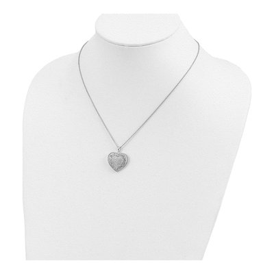 Sterling Silver CZ To My Granddaughter Heart Necklace – view 5