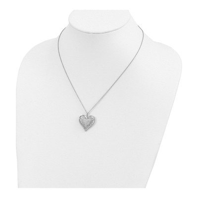 Sterling Silver CZ To My Daughter Heart Necklace – view 3