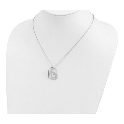 Sterling Silver CZ Antiqued Thank You Grandma Hearts Necklace – view 4