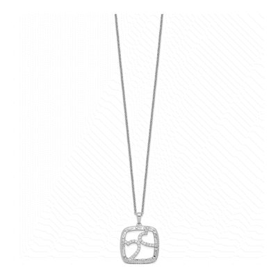 Sterling Silver CZ Sisters Heart Necklace – view 2