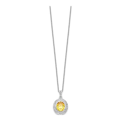 Sterling Silver CZ 'old Friends Are Golden' Necklace – view 2