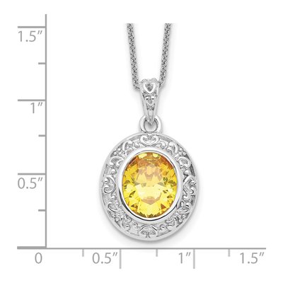 Sterling Silver CZ 'old Friends Are Golden' Necklace – view 3