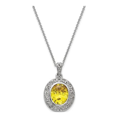 Sterling Silver CZ 'old Friends Are Golden' Necklace