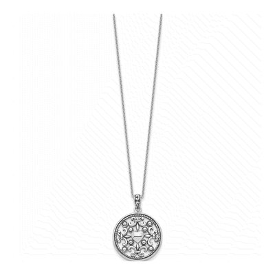 Sterling Silver Fleur de Lis Friend Pendant Necklace – view 2