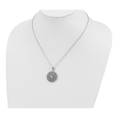 Sterling Silver Fleur de Lis Friend Pendant Necklace – view 5