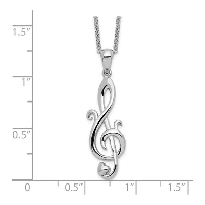 Sterling Silver Love Note Pendant Necklace – view 3