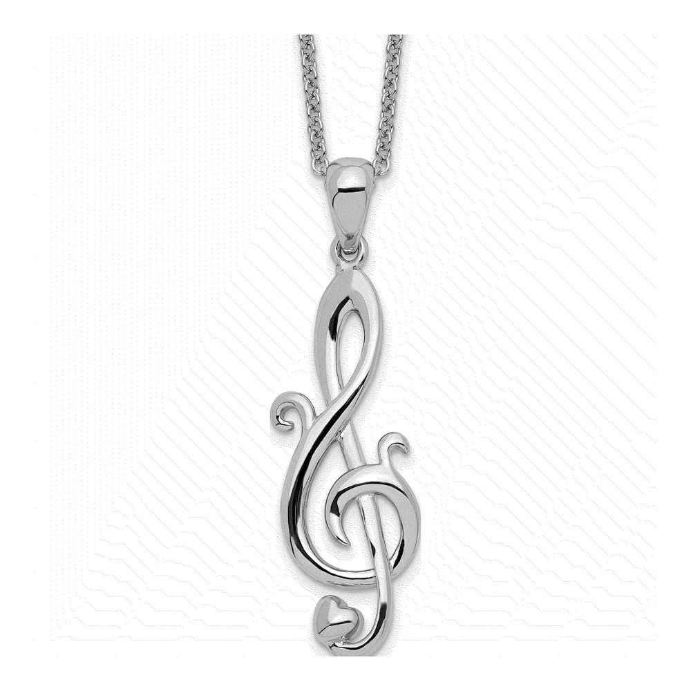Sterling Silver Love Note Pendant Necklace
