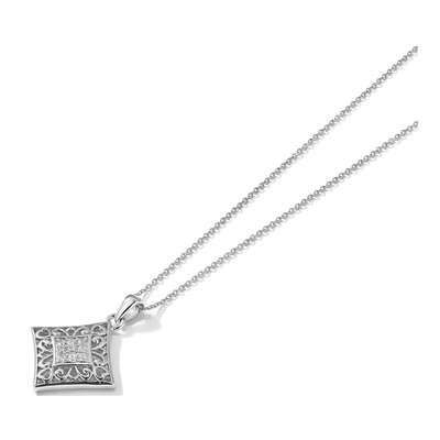 Sterling Silver CZ 'i Love You' Necklace – view 7