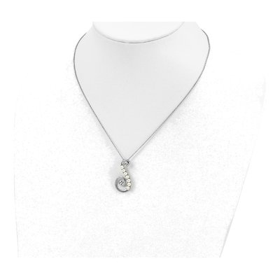 Sterling Silver Freshwater Cultured Pearl Reaching Out Pendant Necklace – view 5