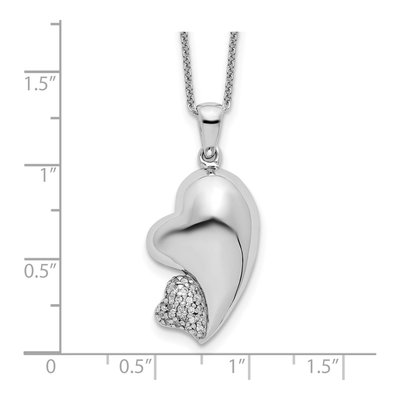 Sterling Silver CZ 'beloved Friend' Necklace – view 3