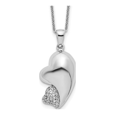 Sterling Silver CZ 'beloved Friend' Necklace