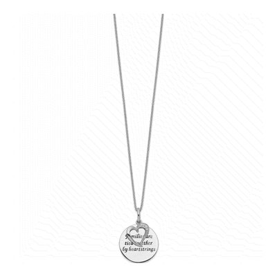 Sterling Silver CZ Family Heart Necklace – view 2