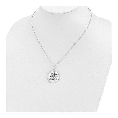 Sterling Silver CZ Kiss Me Goodnight Necklace – view 5